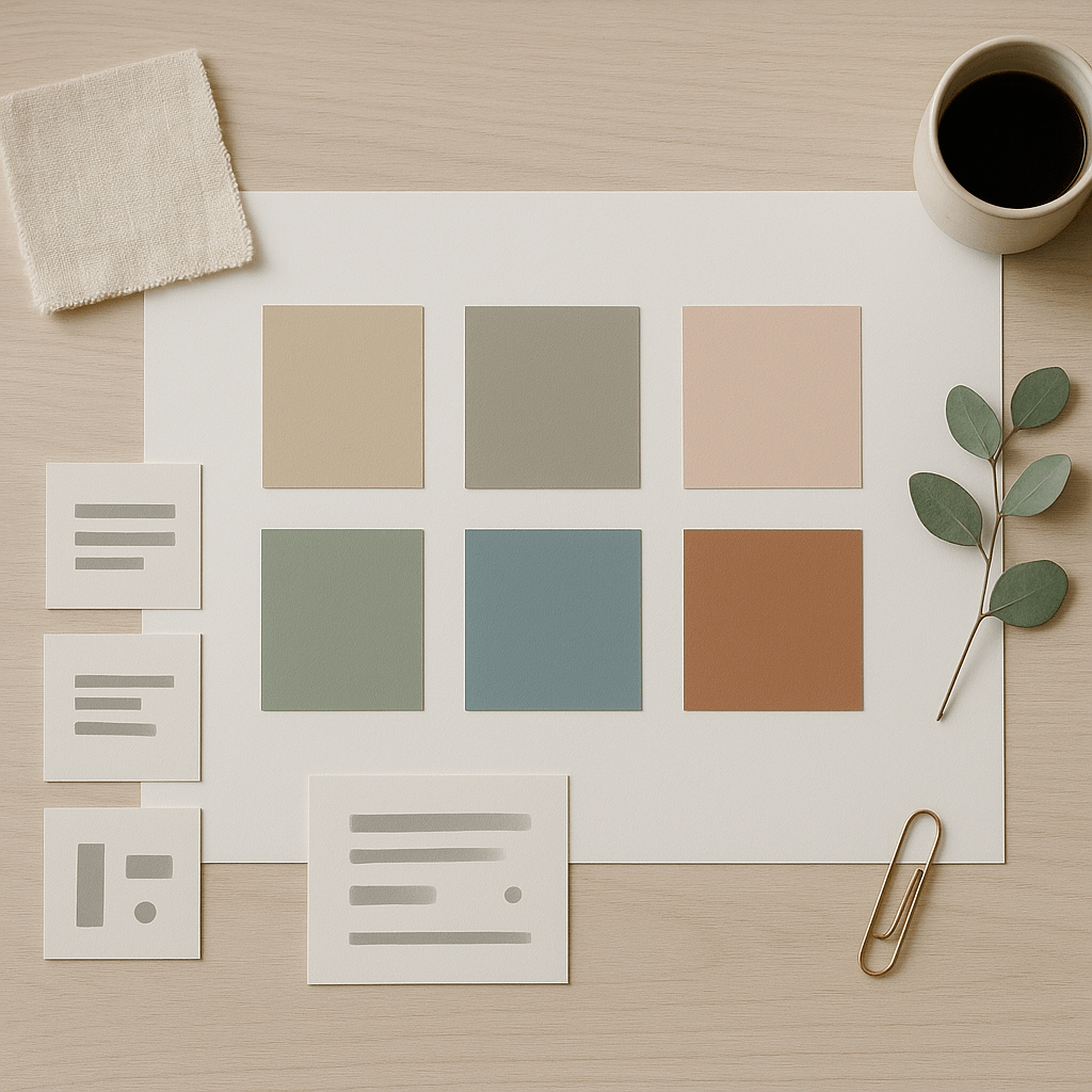 Moodboard für Brand Identity und Typografie