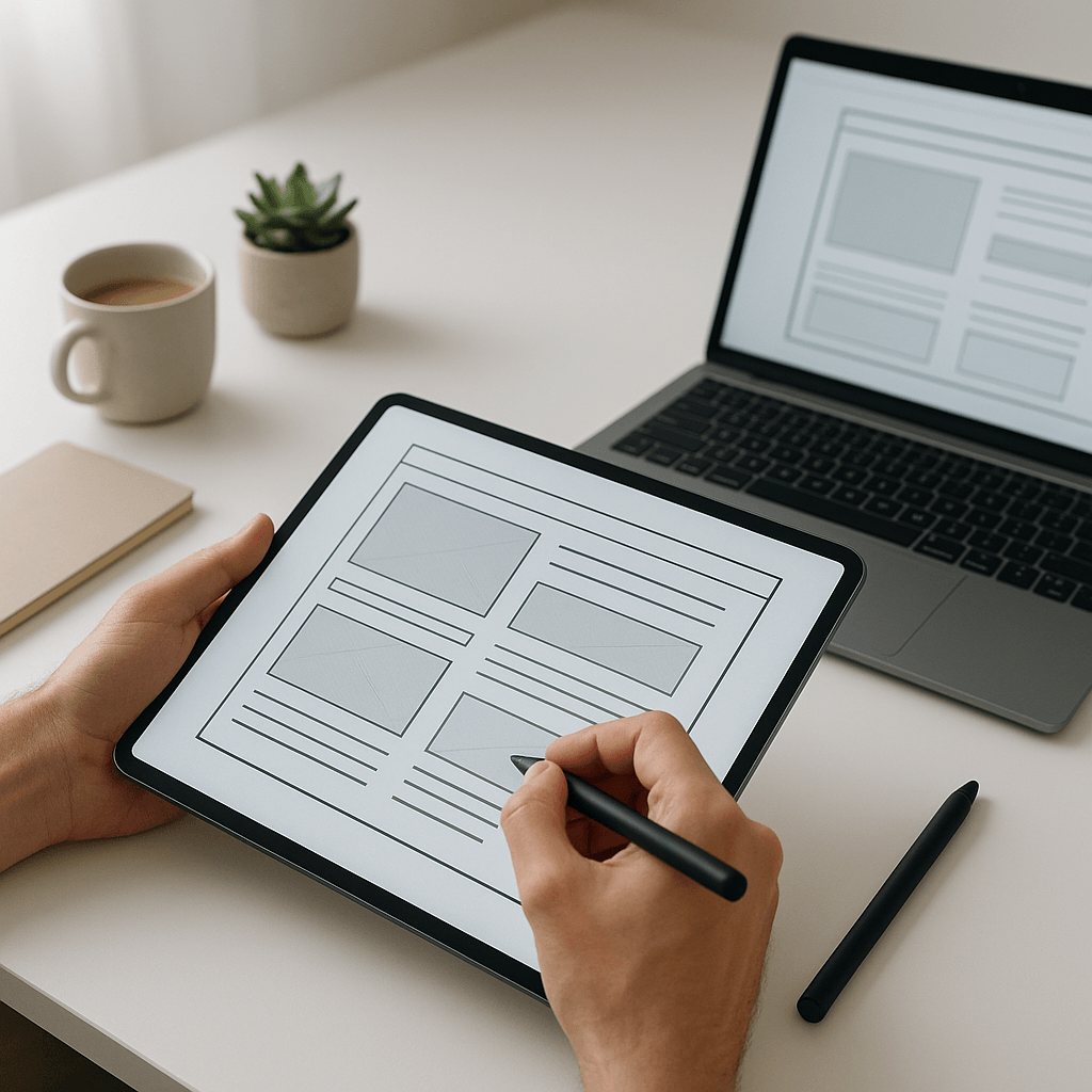 Wireframing für individuelles Webdesign