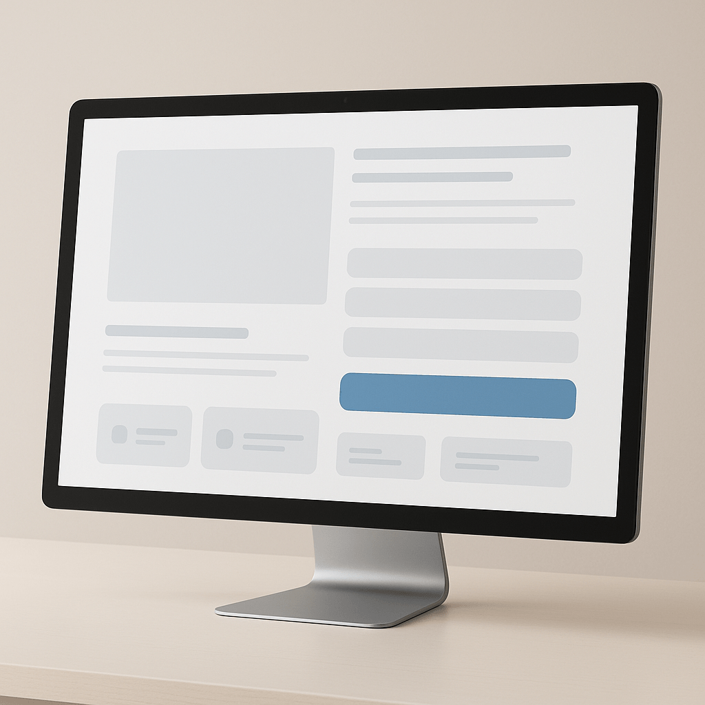 Landingpage-Layout für Leadgenerierung